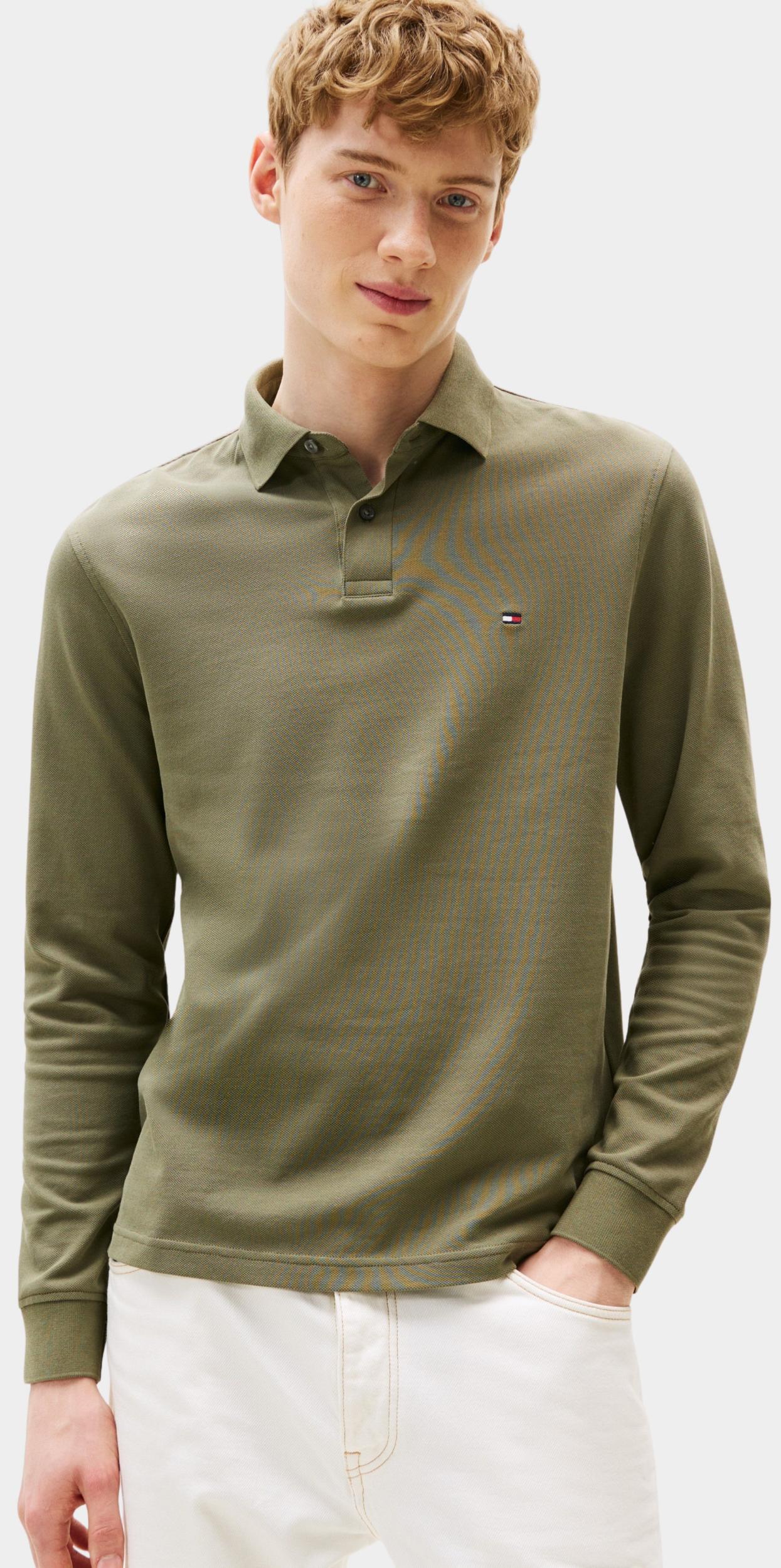 Tommy Hilfiger Polo lange mouw Groen 1985 Regular LS Polo MW0MW20183/PLI