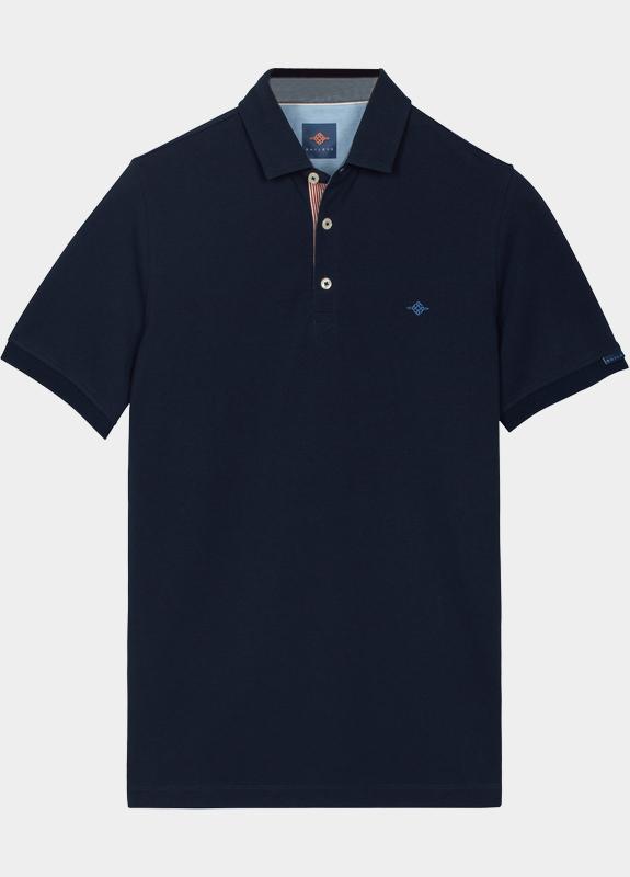Baileys Polo heren Blauw Poloshirt  Solid Oxford Pique 615219/69