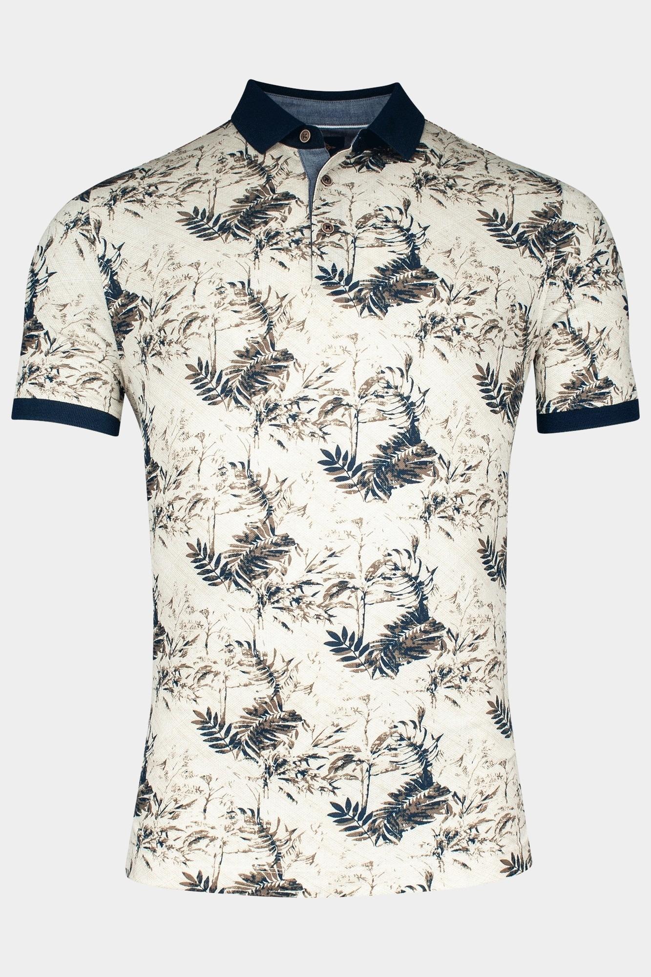 Baileys Polo korte mouw Bruin Poloshirt Solid Pique all ove 515245/88