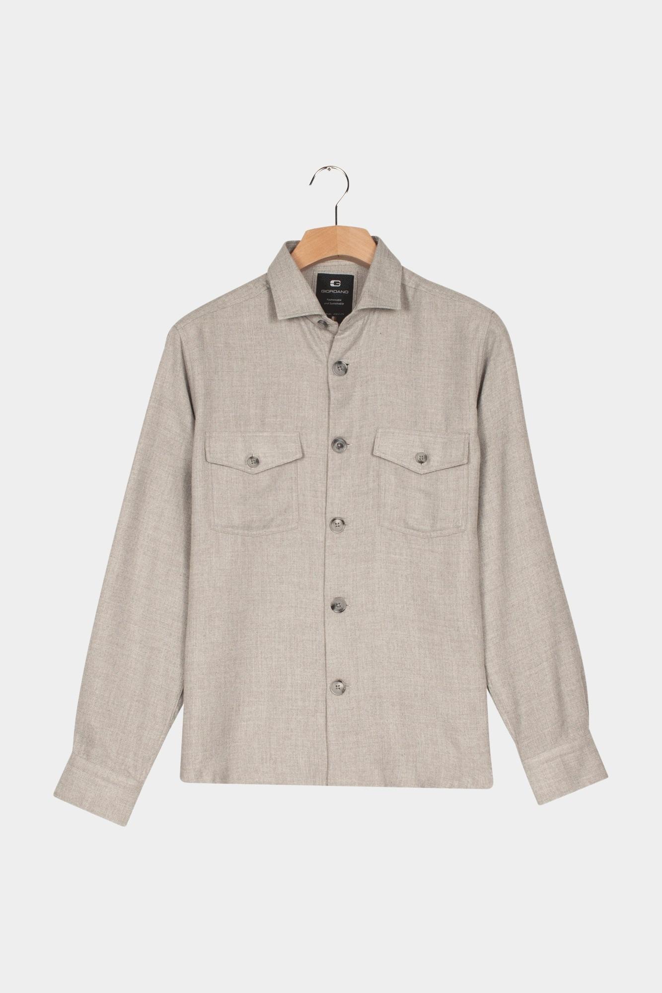 Giordano Overshirt Grijs Salerno Overshirt Wooltouch M 527507/91