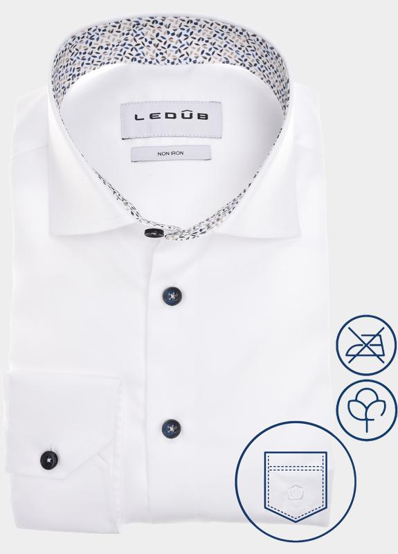 Ledub Business hemd lange mouw Wit  0143051/910-640-000