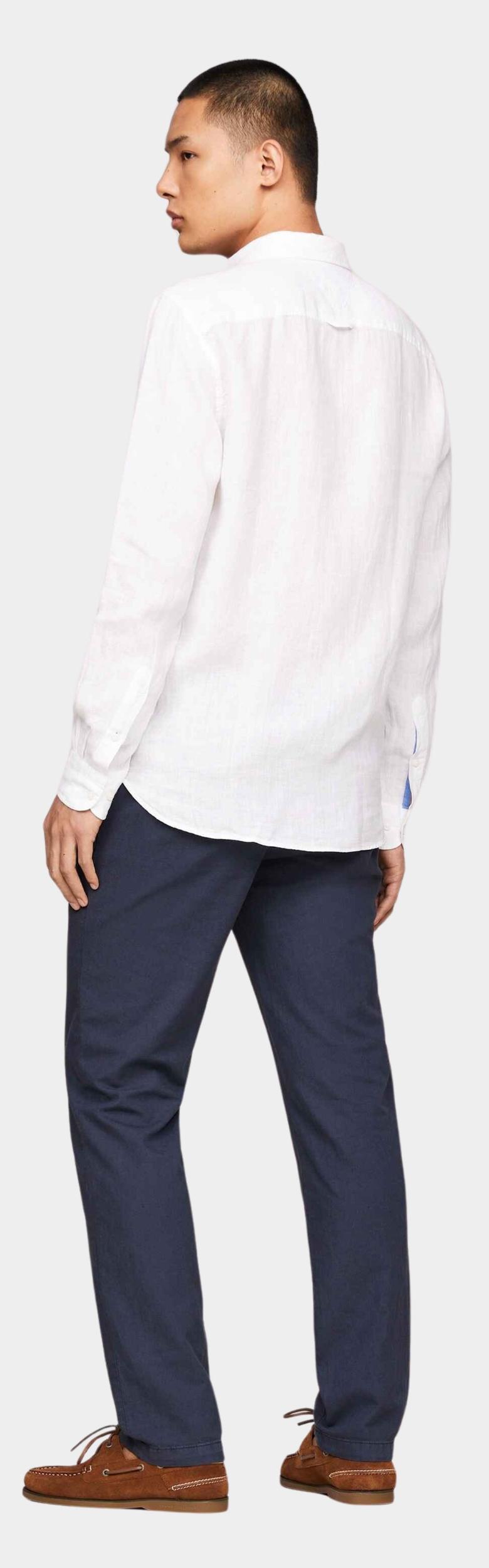 Tommy Hilfiger Casual hemd lange mouw Wit Pigment Dyed LI Solid RF Shirt MW0MW34602/YCF