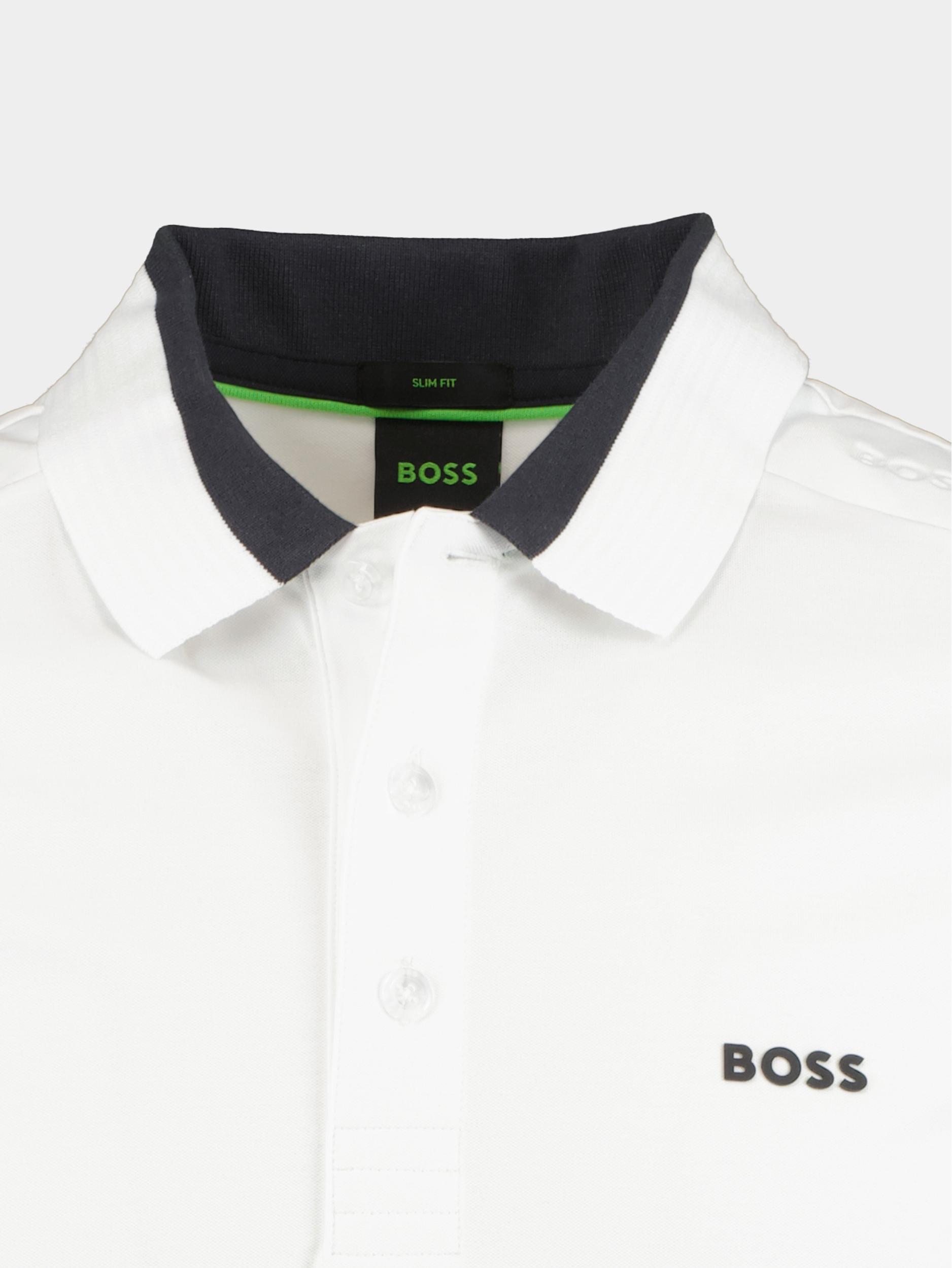 BOSS Green Polo korte mouw Wit Paule 10247466 01 50483246/100