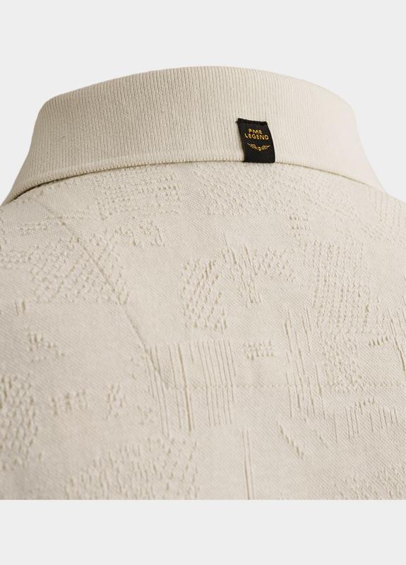 PME Legend Polo korte mouw Beige Short sleeve polo jacquard je PPSS2603883/7013