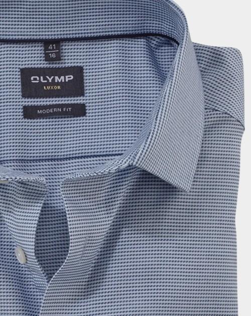 Olymp Business hemd lange mouw Blauw Luxor 137074/11