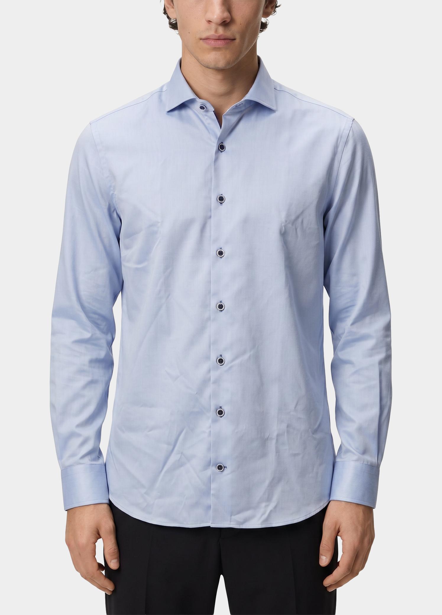 R2 Amsterdam Casual hemd lange mouw Blauw Widespread NOS.TWILL.002/000018