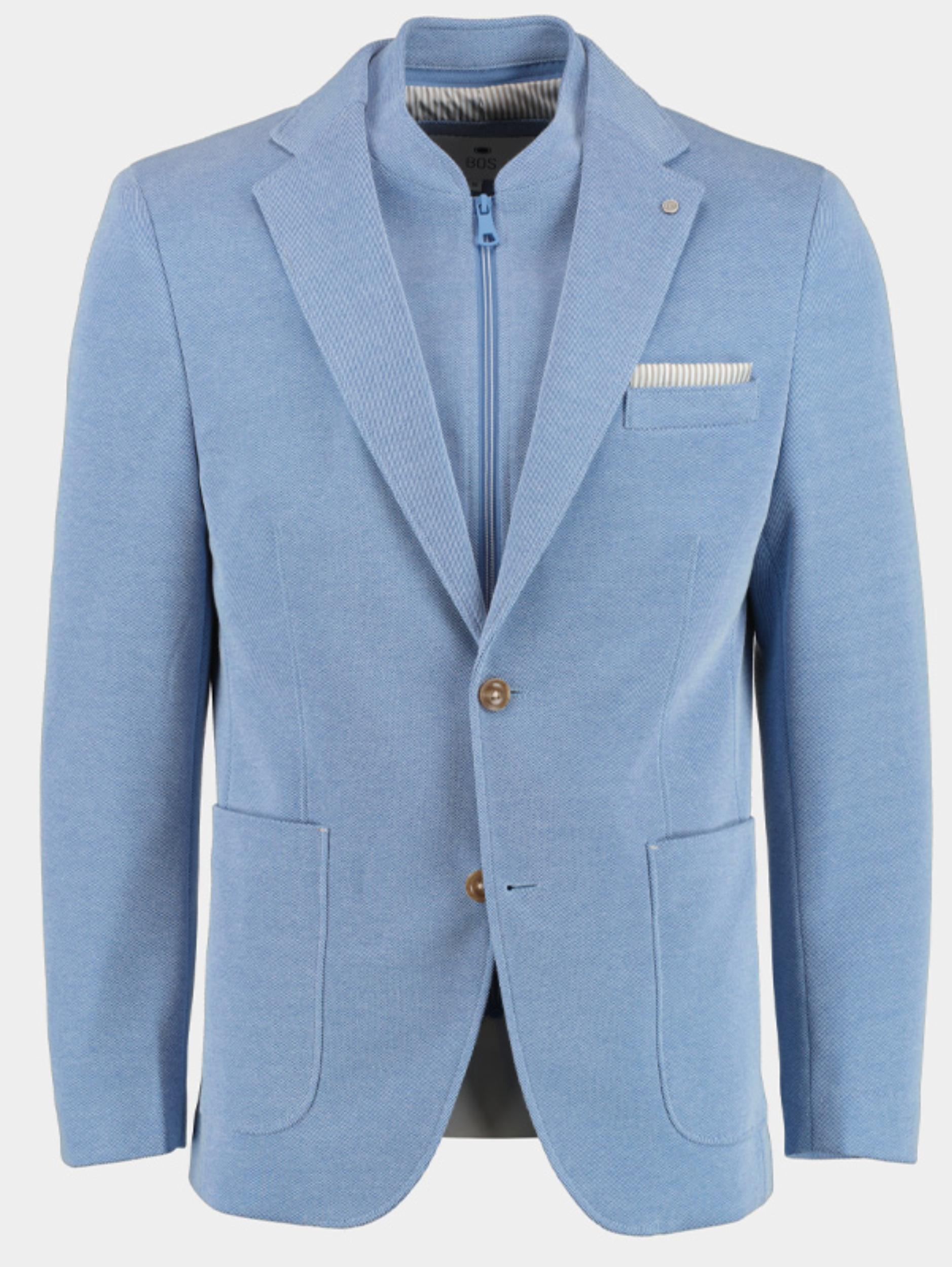 Bos Colbert Blauw D7,5 Lommer Jacket With Inlay 241037LO45BO/210 light blue