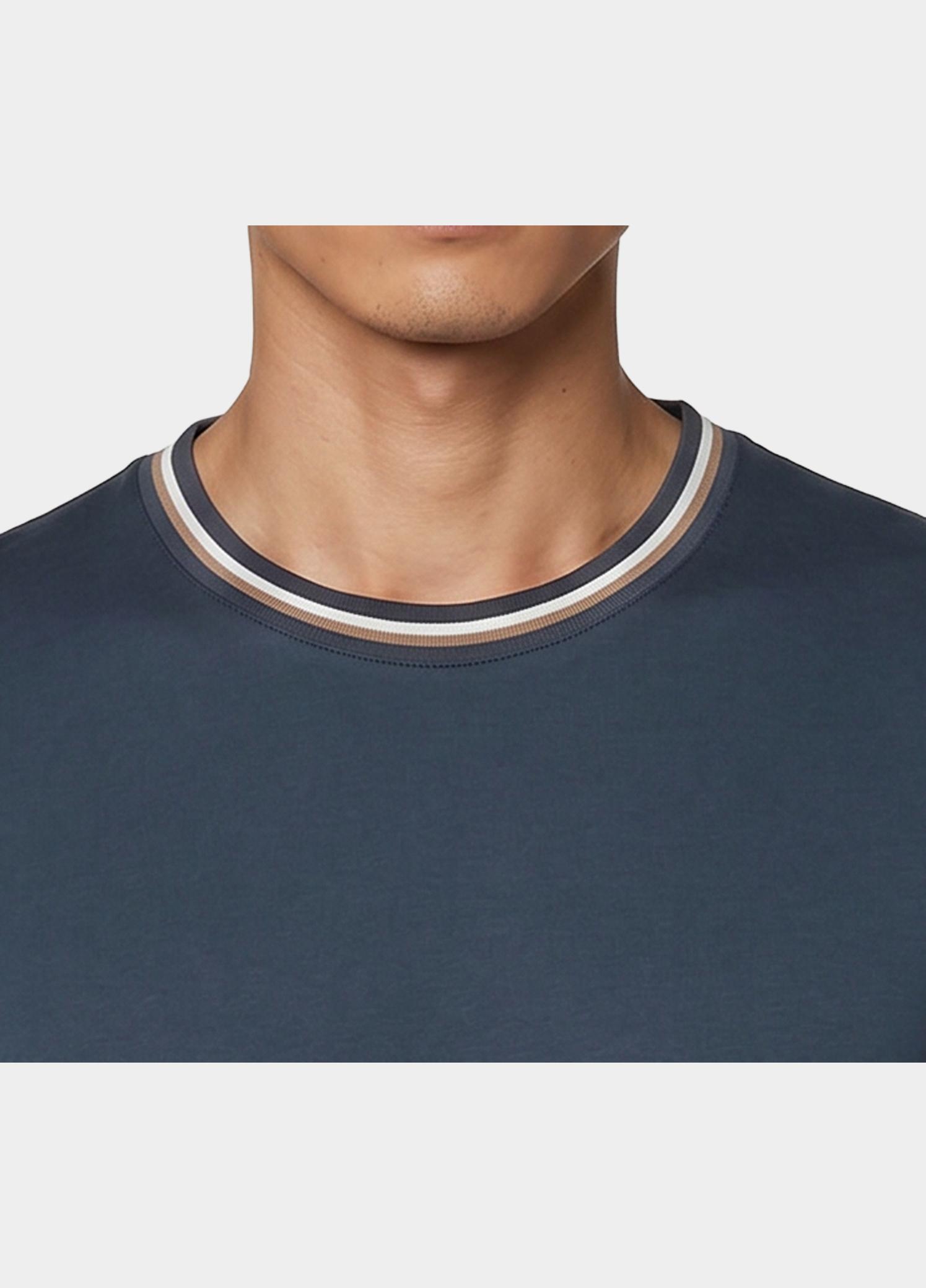 BOSS Black T-shirt heren Blauw Thompson 04 10236129 01 50501097/468