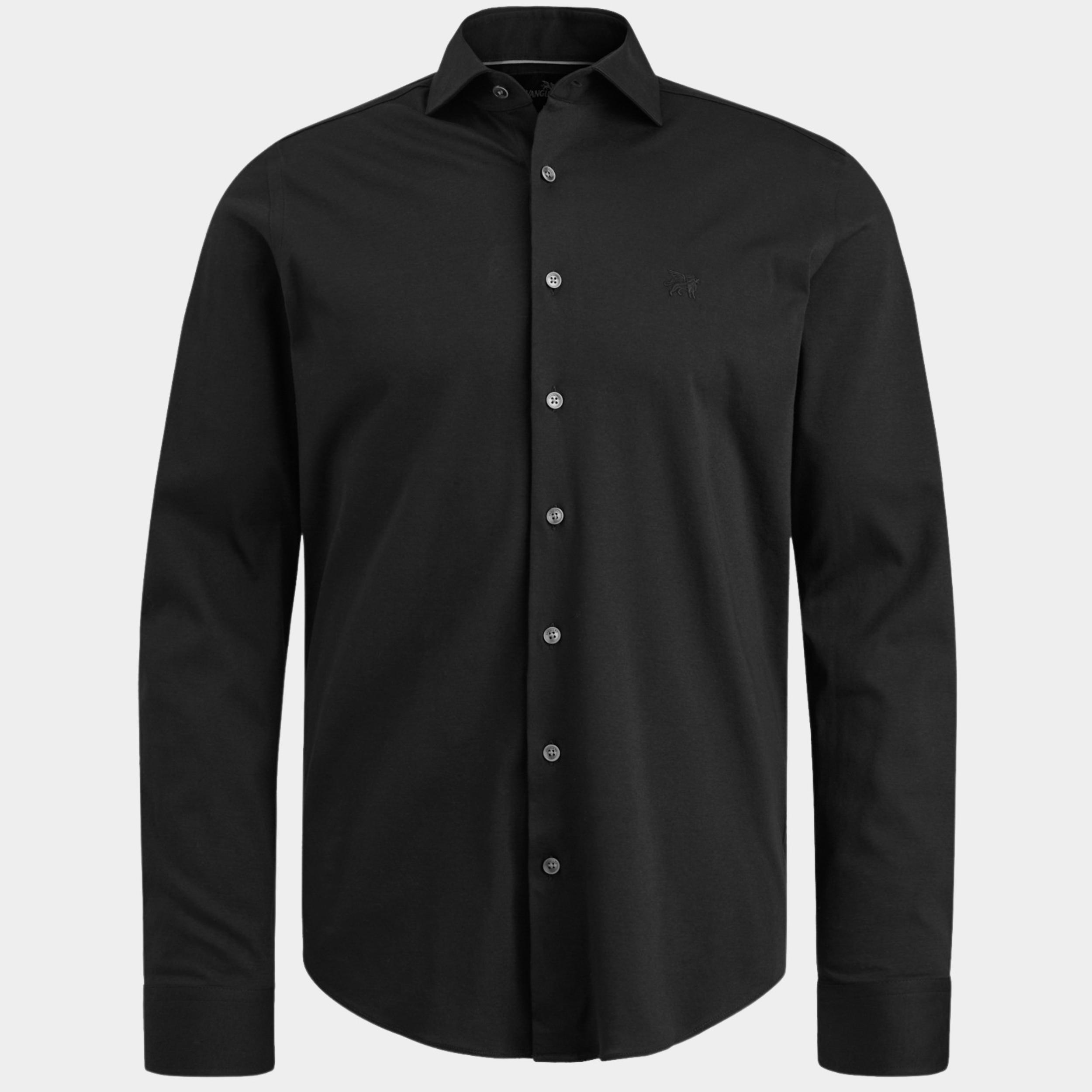 Vanguard Casual hemd lange mouw Zwart Long Sleeve Shirt CF Double S VSI2308200/999