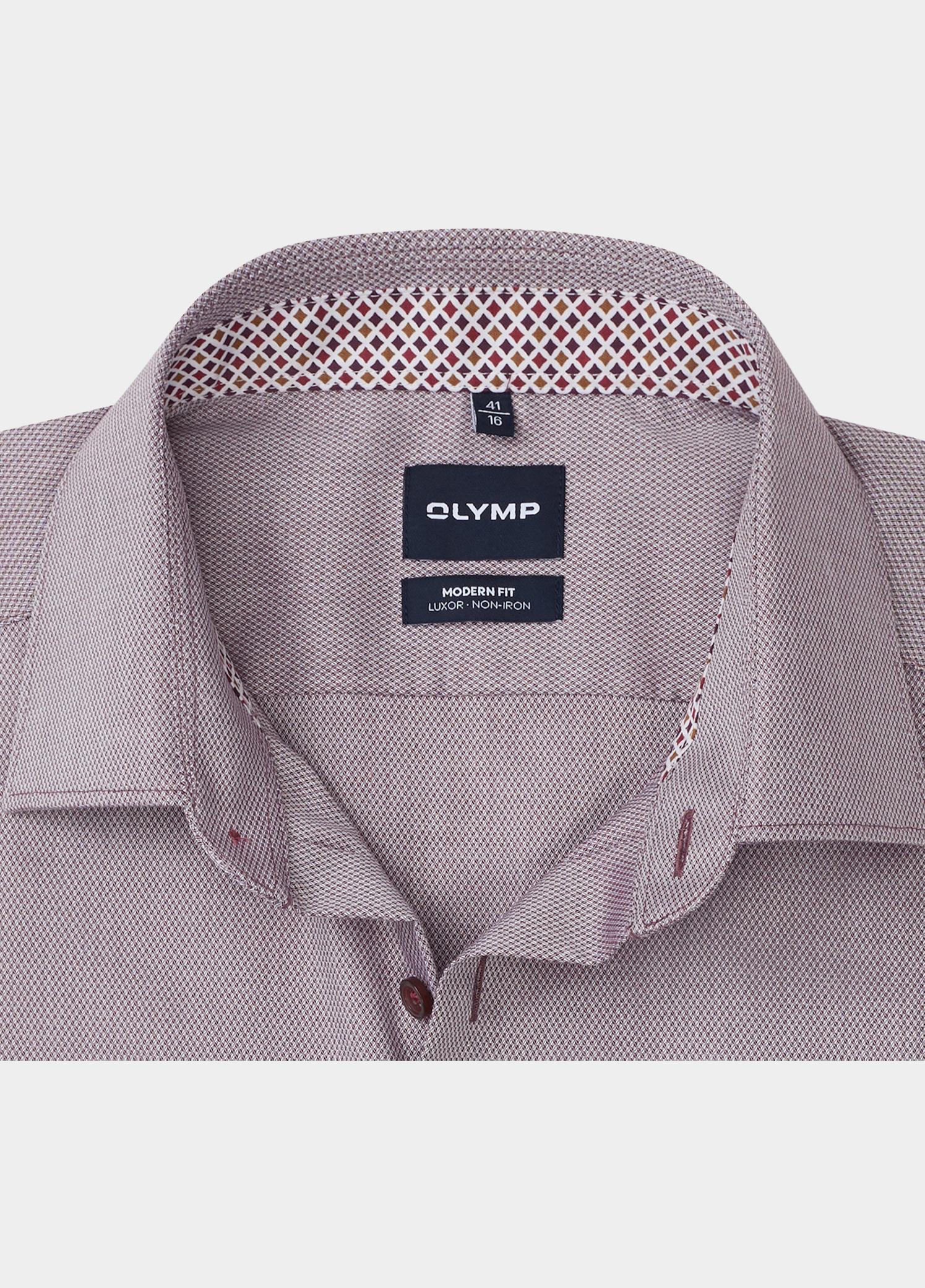 Olymp Overhemd extra lange mouw Rood Luxor mf D.2103/2108 126229/37