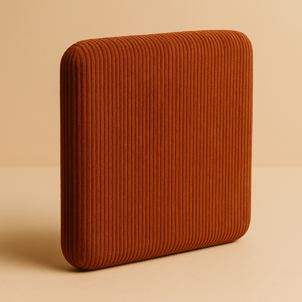 Kussen van rood corduroy