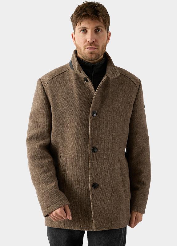 Donders 1860 Wollen Jack Bruin Wooddown Wool Coat 21807.3/410