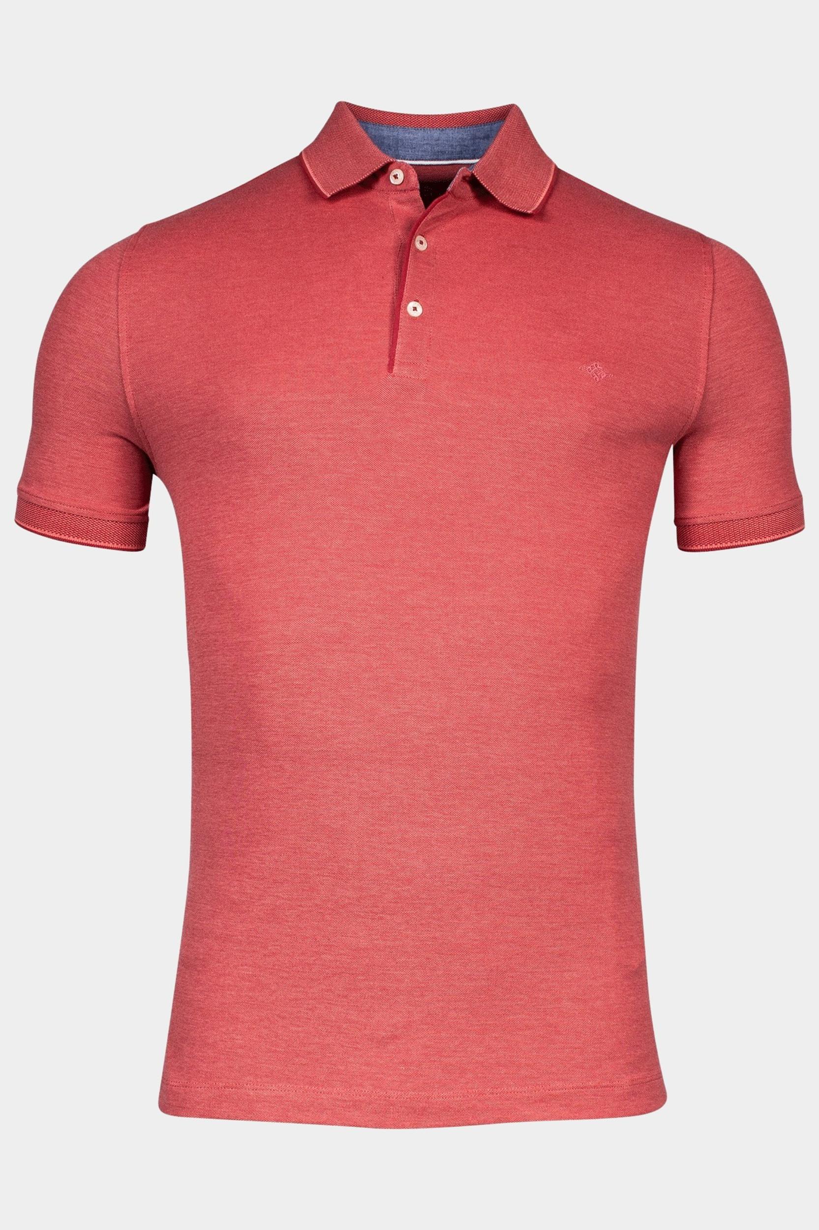 Baileys Polo korte mouw Roze Poloshirt 2-tone oxford pique 415287/31