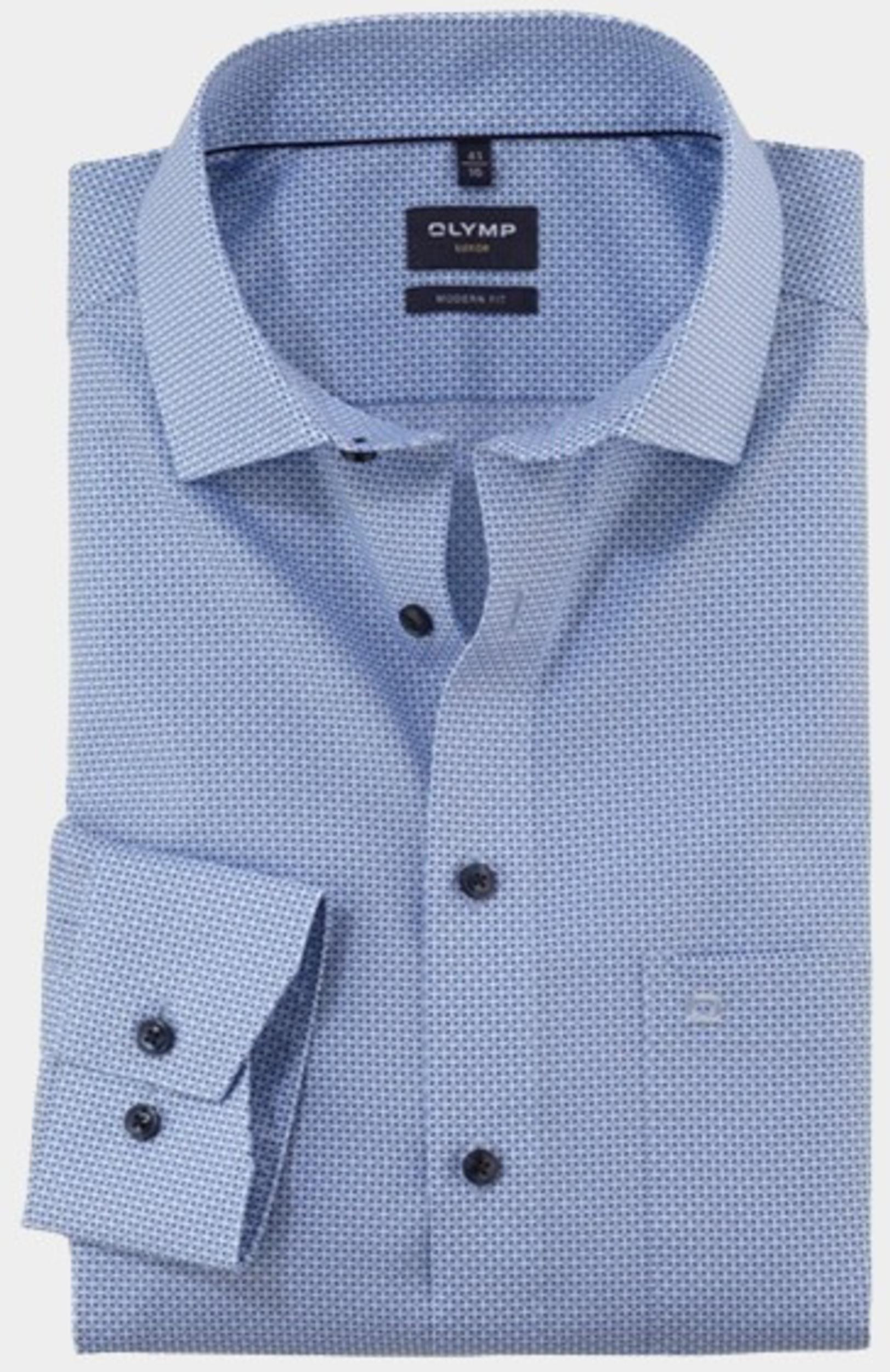 Olymp Business hemd lange mouw Blauw 126474-Hemden 126474/11