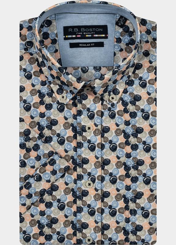 R.B. Boston Casual hemd korte mouw Multi Marshall SS Button Down 516670/219