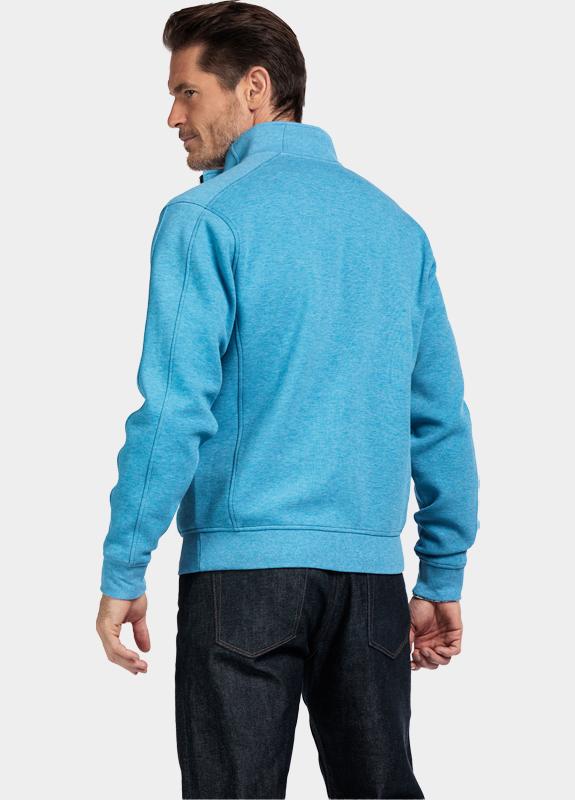 Baileys Vest Blauw Sweat Cardigan Zip  Pique Int 522264/625