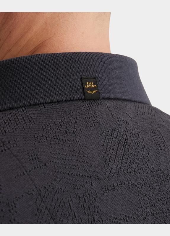 PME Legend Polo korte mouw Grijs Short sleeve polo jacquard je PPSS2603883/5278