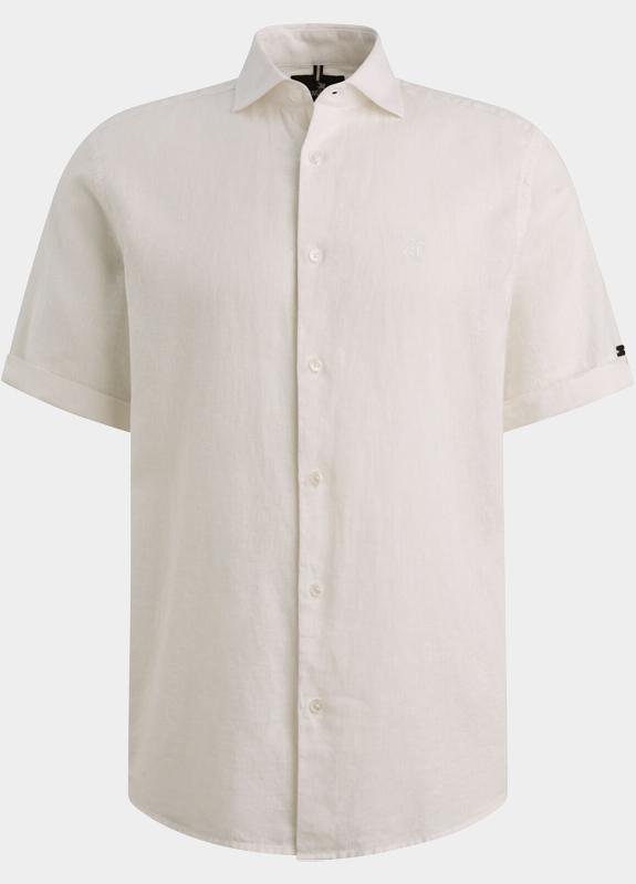 Vanguard Casual hemd korte mouw Wit Short Sleeve Shirt Linen Cott VSIS2604263/7004