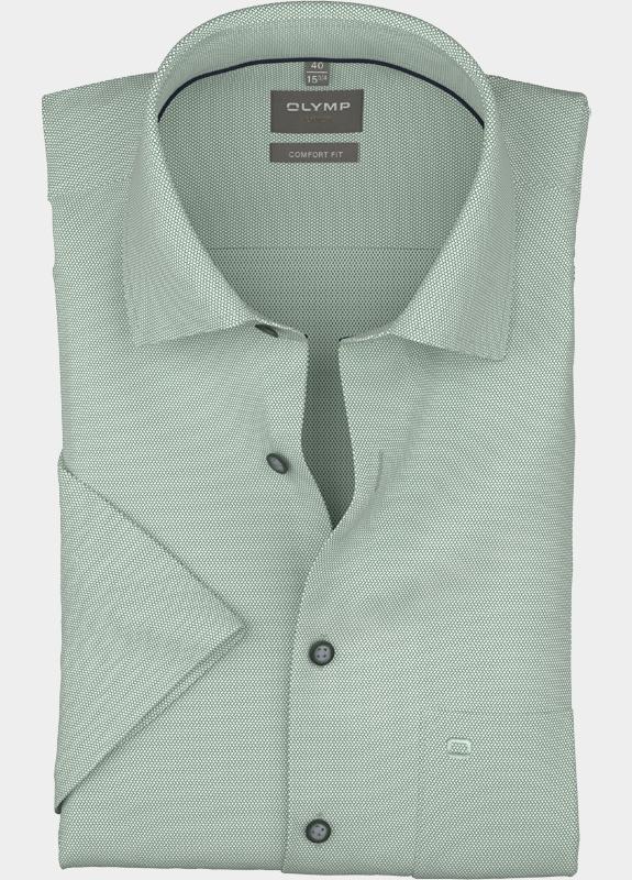 Olymp Zakelijk hemd korte mouw Groen Luxor 104612/45