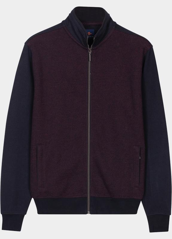 Baileys sweat vest Paars Sweat Cardigan Zip  2-tone Ja 522250/40