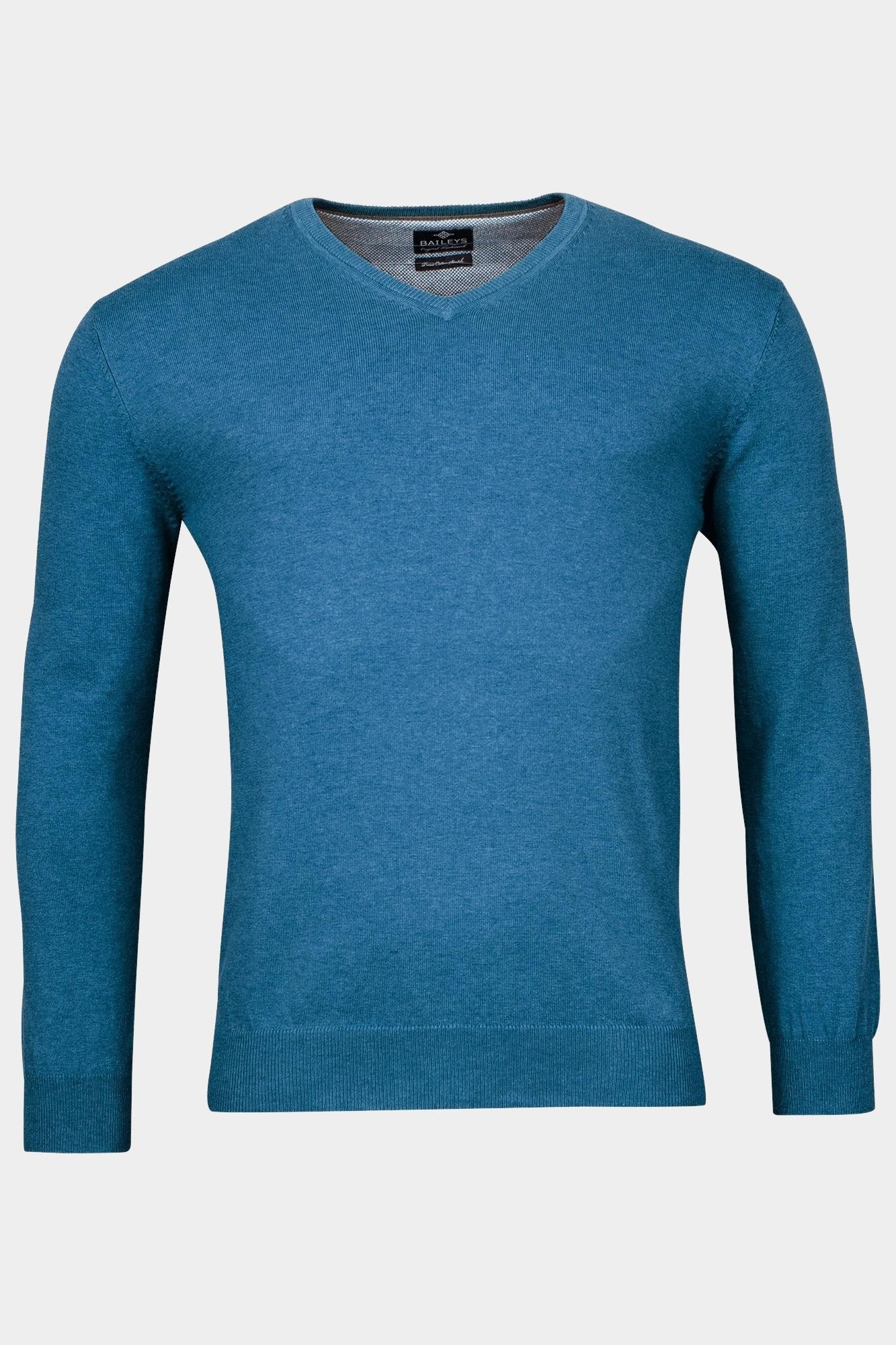 Baileys Pullover Blauw V-Neck Pullover  12gg, Single 418100CCT-3/635