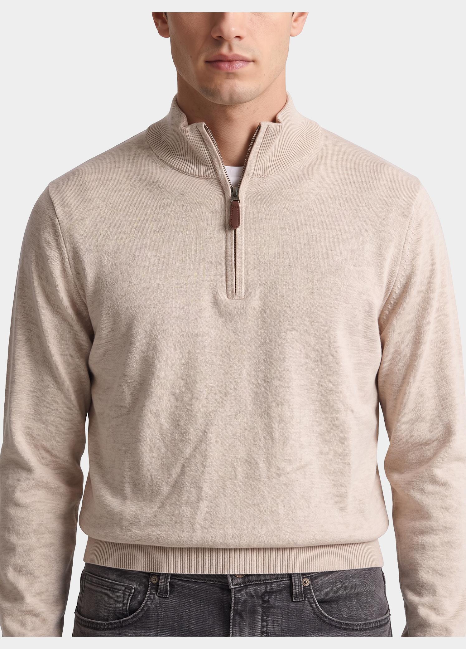 Bos Half Zip Beige  302/8005