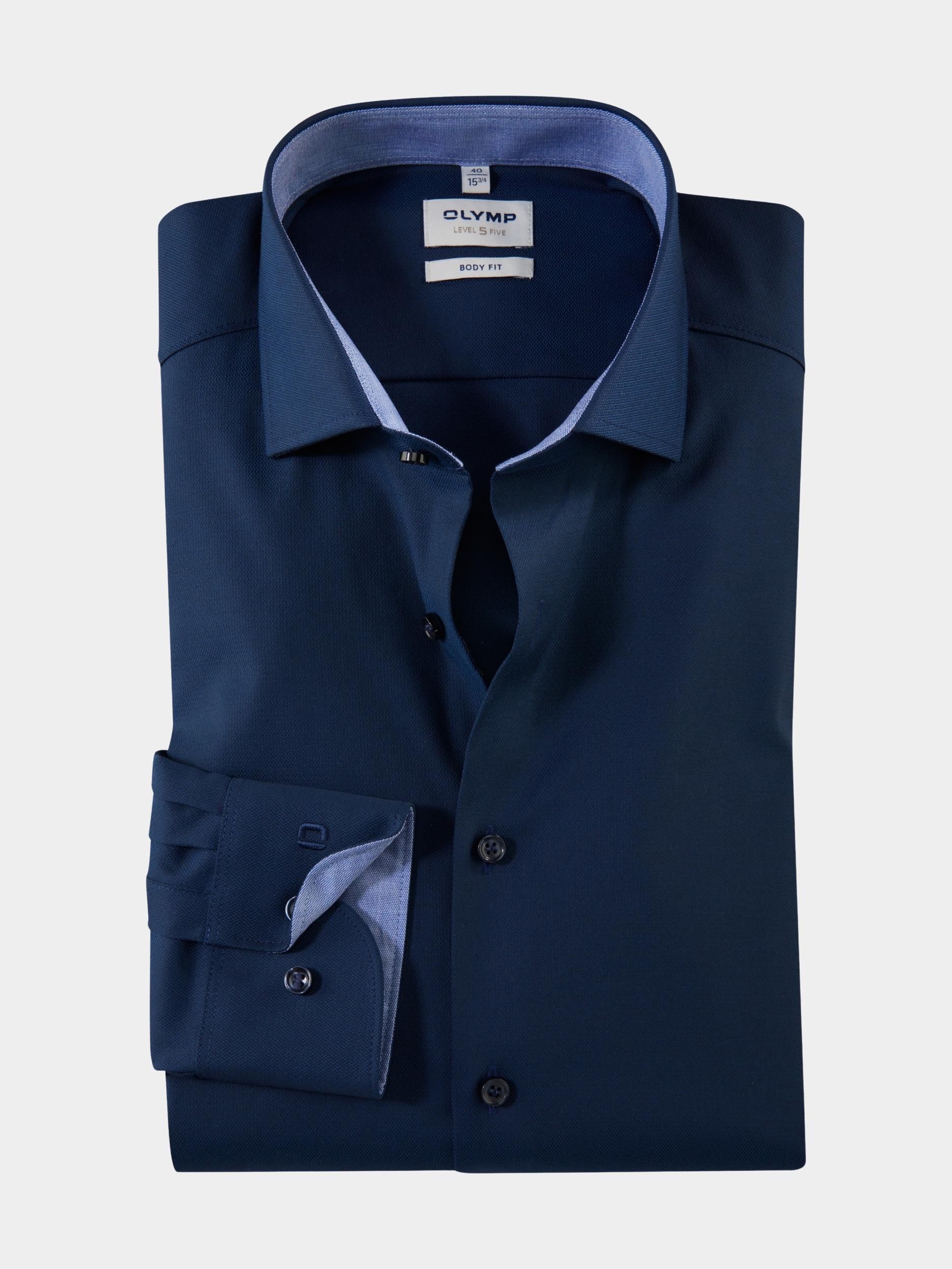 Olymp Business hemd lange mouw Blauw 0531/64 Hemden 053164/14