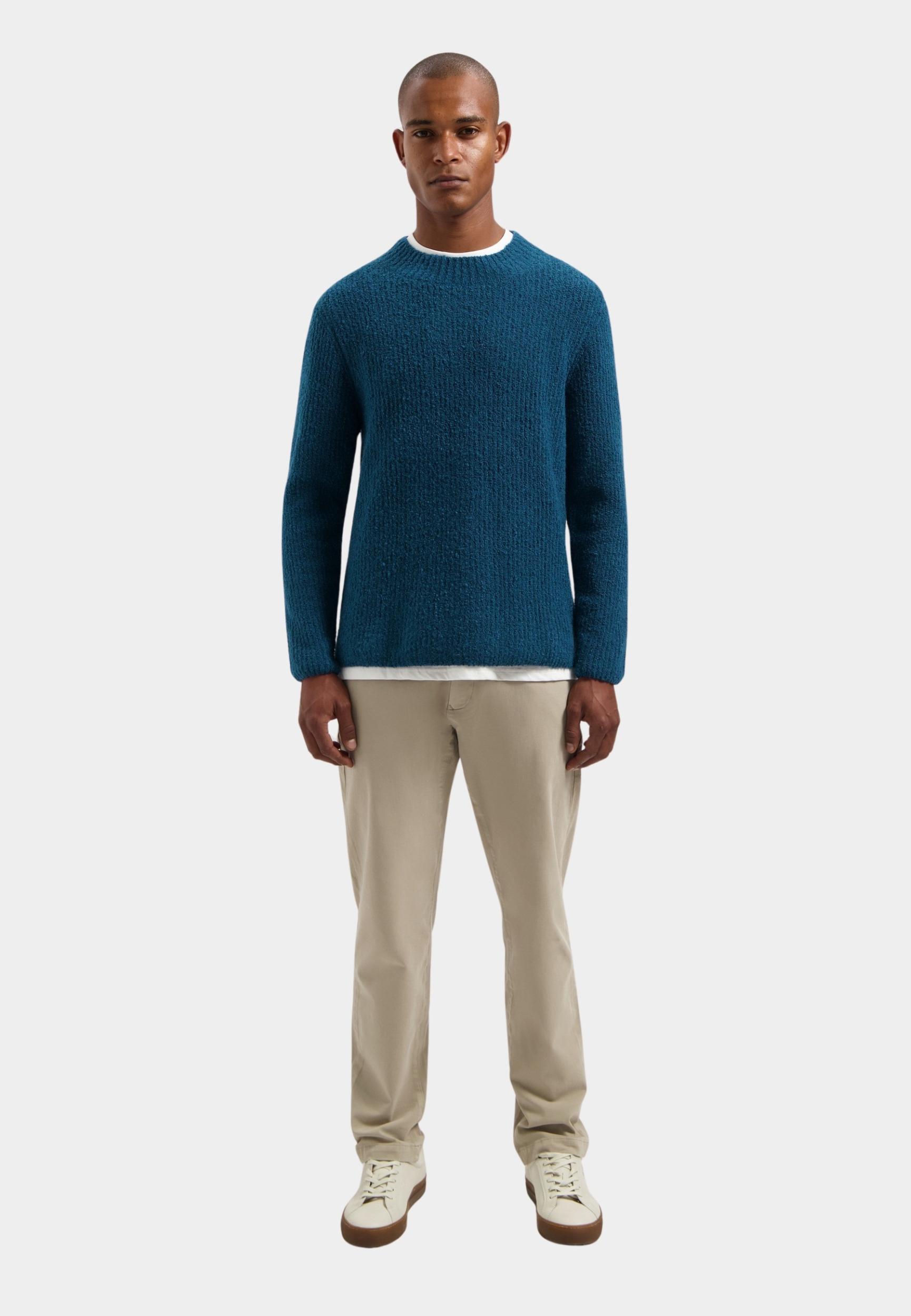 Dstrezzed Pullover Blauw DS_Quint Mock Neck 405906/606