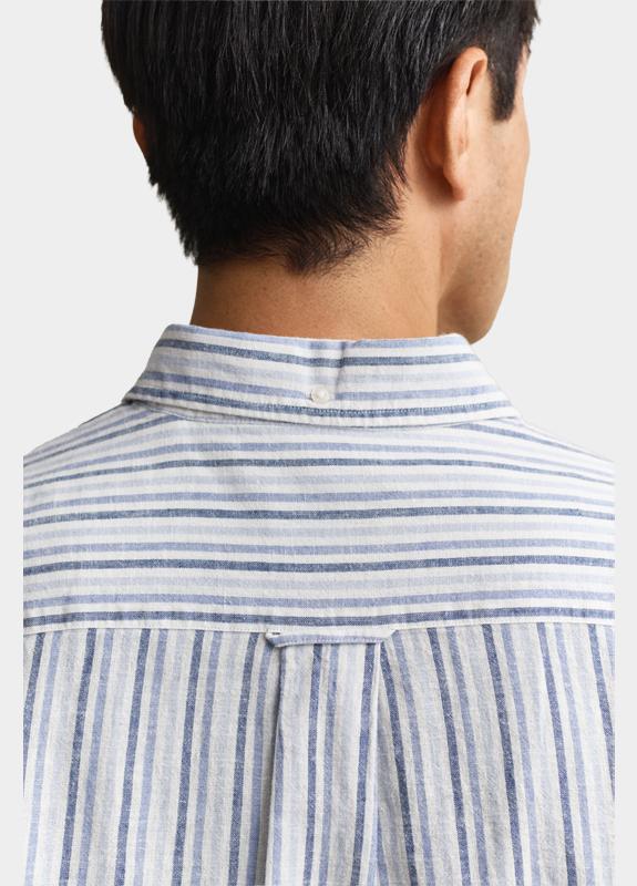 Gant Overhemd heren Blauw Gestreept overoverhemd van li 3260081/442