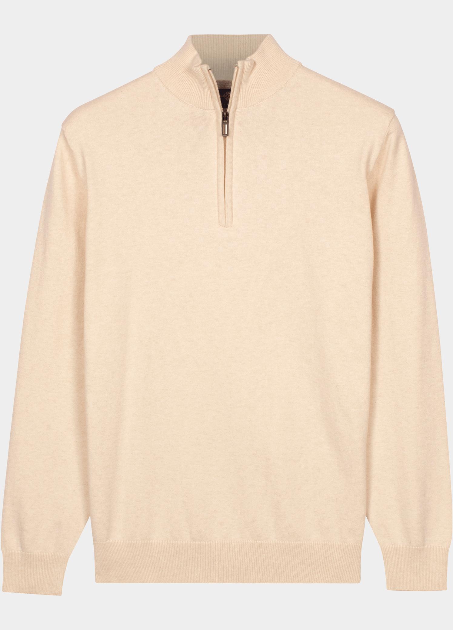 Baileys Half Zip Beige Pullover 1/2 Zip  12gg Single 618400CCT-3/125