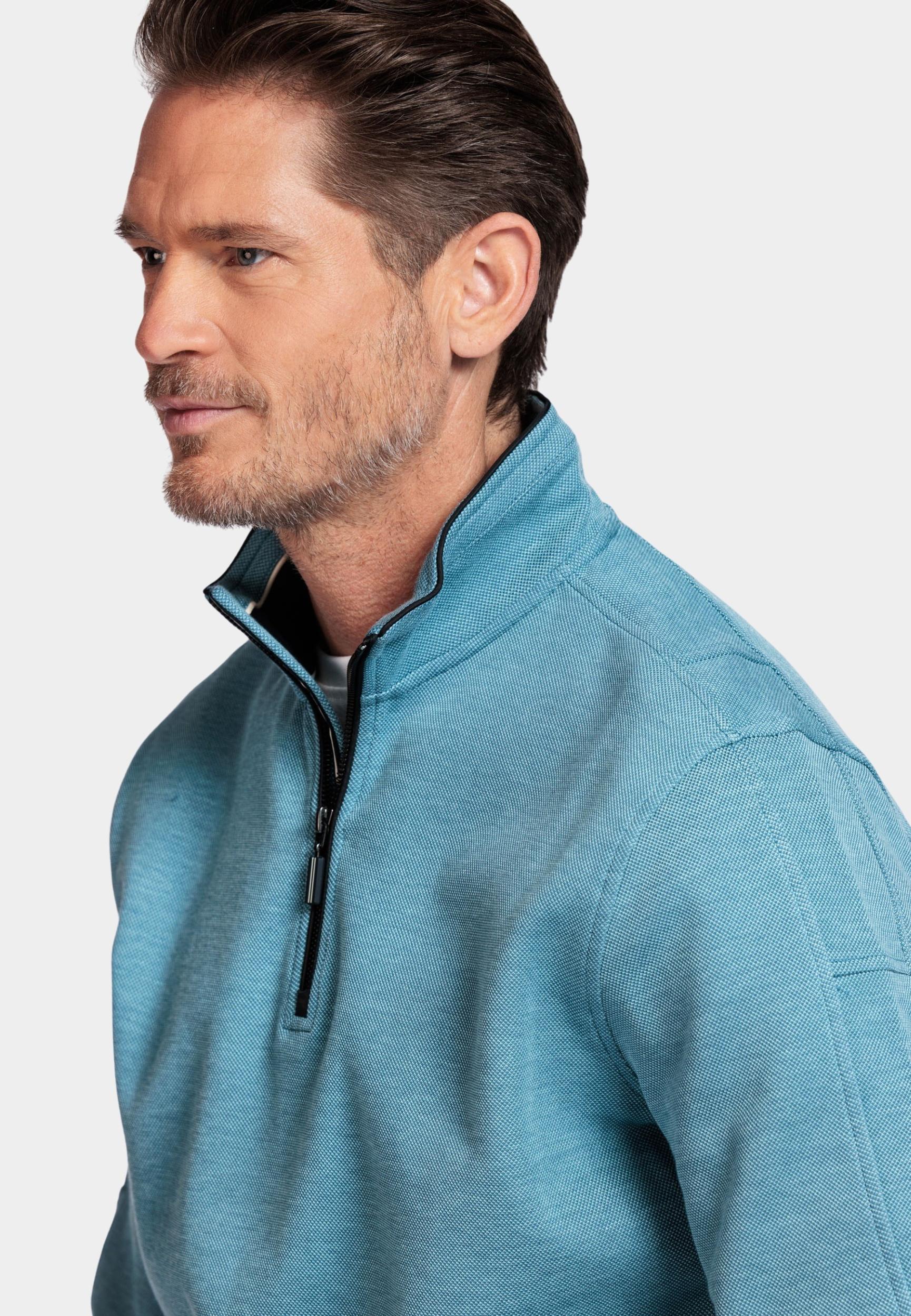 Baileys Half Zip Blauw Sweatshirt 1/2 zip -Sleeve po 513198/98