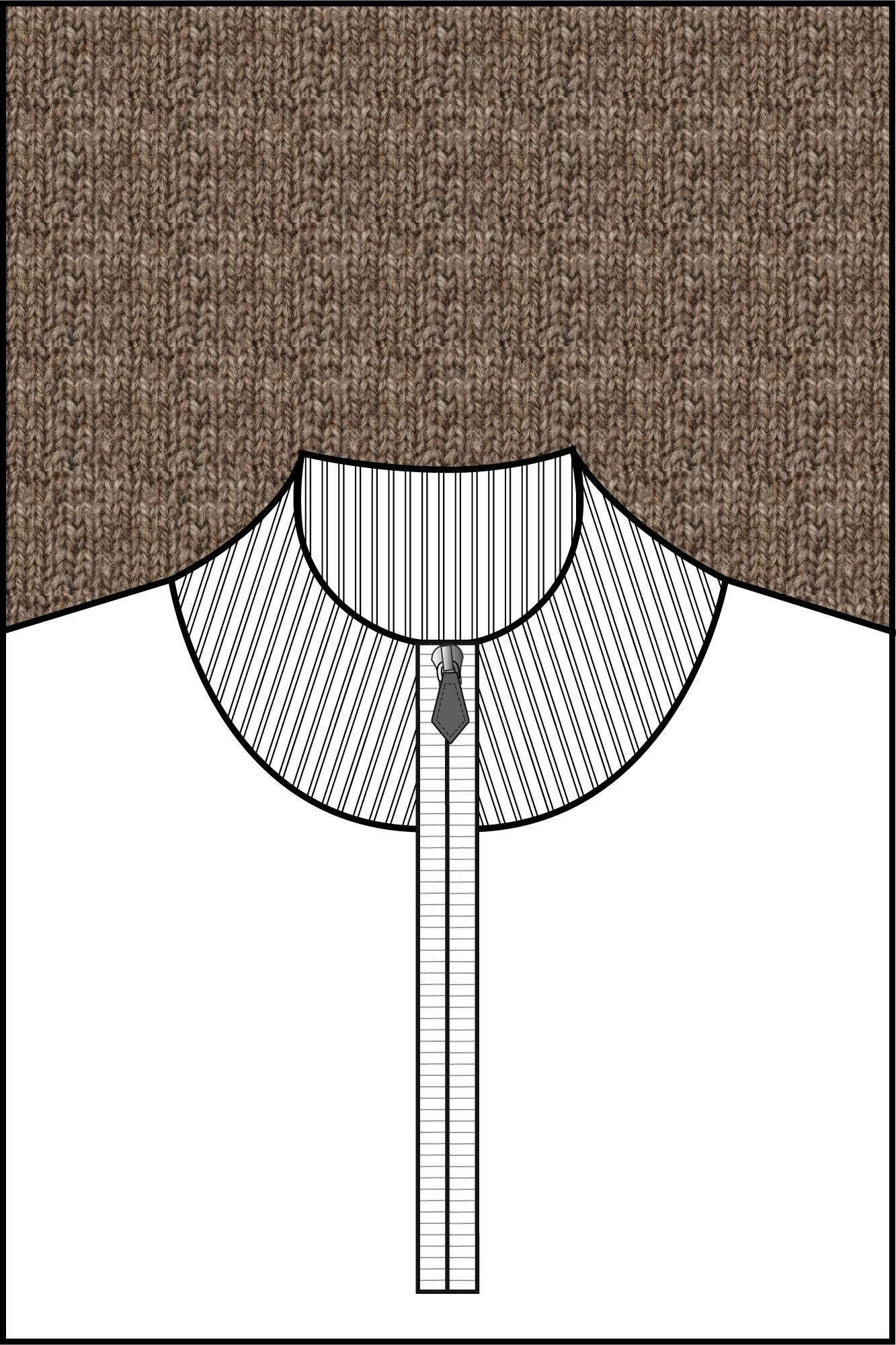 Baileys Half Zip Bruin Pullover 1/2 Zip  10gg, singl 520094/865