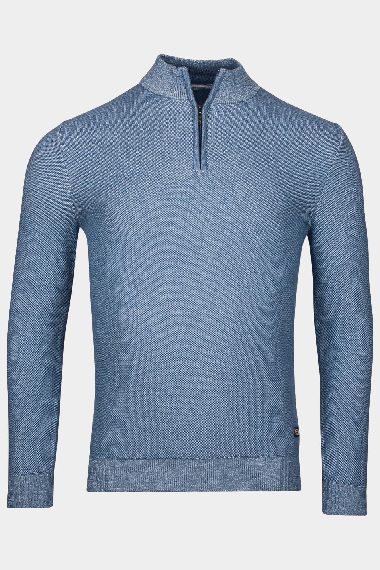 Baileys Half Zip Blauw Pullover 1/2 zip  all over pl 518420/655