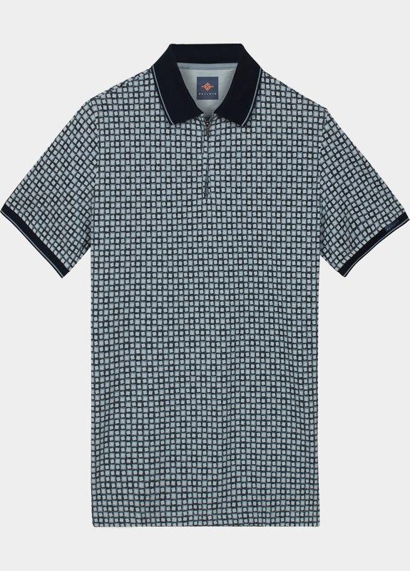 Baileys Polo heren Blauw Poloshirt  2-tone Pique, all 615234/650