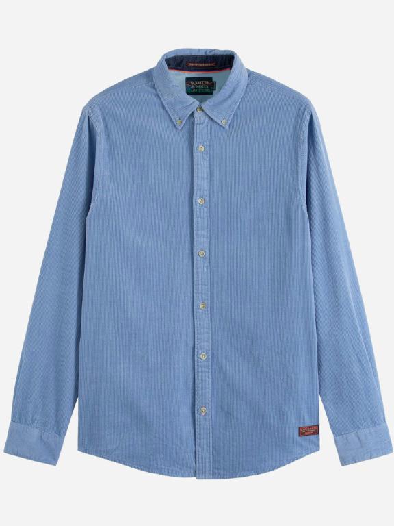 Scotch & Soda Casual hemd lange mouw Blauw Regular fit cotton corduroy sh 169061/5029