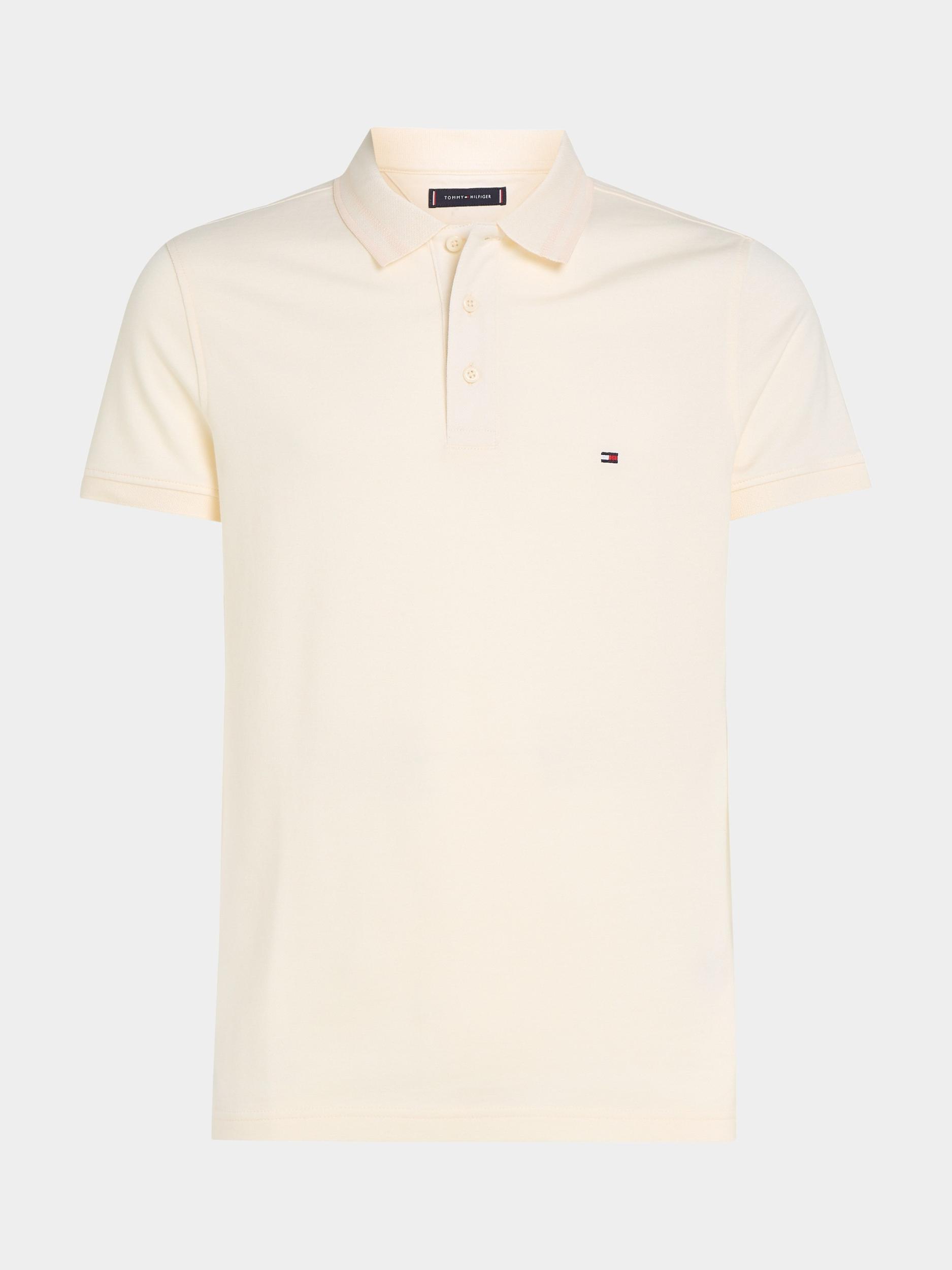 Tommy Hilfiger Polo korte mouw Beige Pretwist Mouline Slim Fit Polo MW0MW34755/AEF