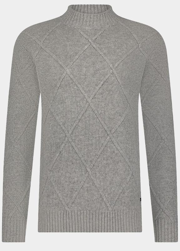 Born With Appetite Coltrui Grijs Ivar Pull Mockneck BWA25305IV44/920 light grey