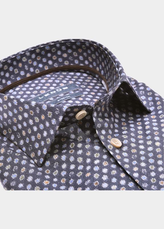 Ledub Business hemd lange mouw Blauw  0142145/190-690-000