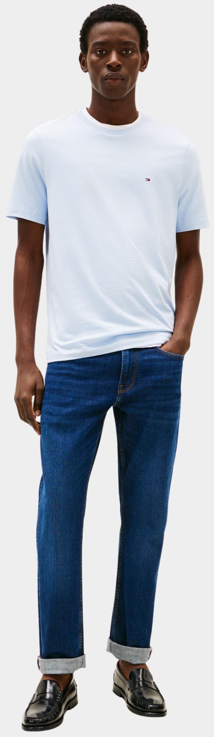 Tommy Hilfiger T-shirt korte mouw Blauw ESS Seasonal Reg Fit Solid Tee MW0MW39995/C10
