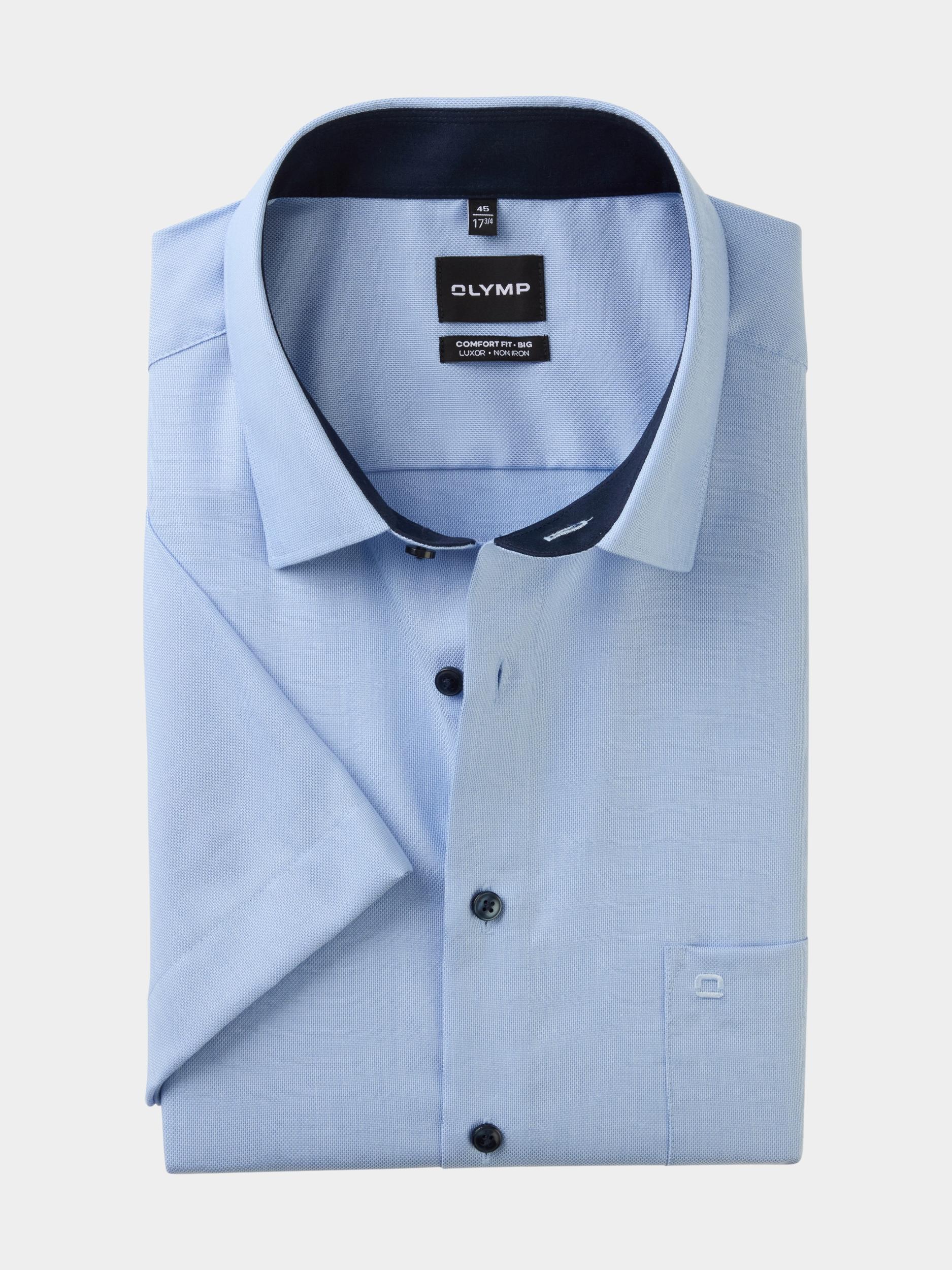 Olymp Business hemd korte mouw Blauw Big&Tall 141312/10