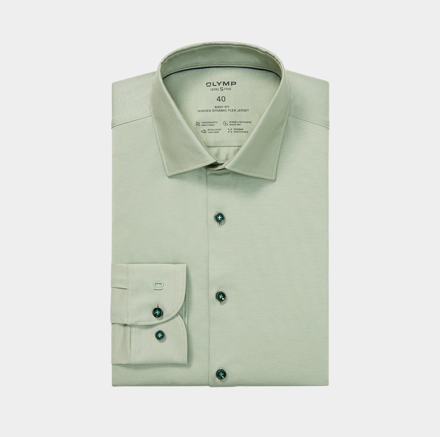 Olymp Business hemd lange mouw Groen 24/7 Level 5 200869/46