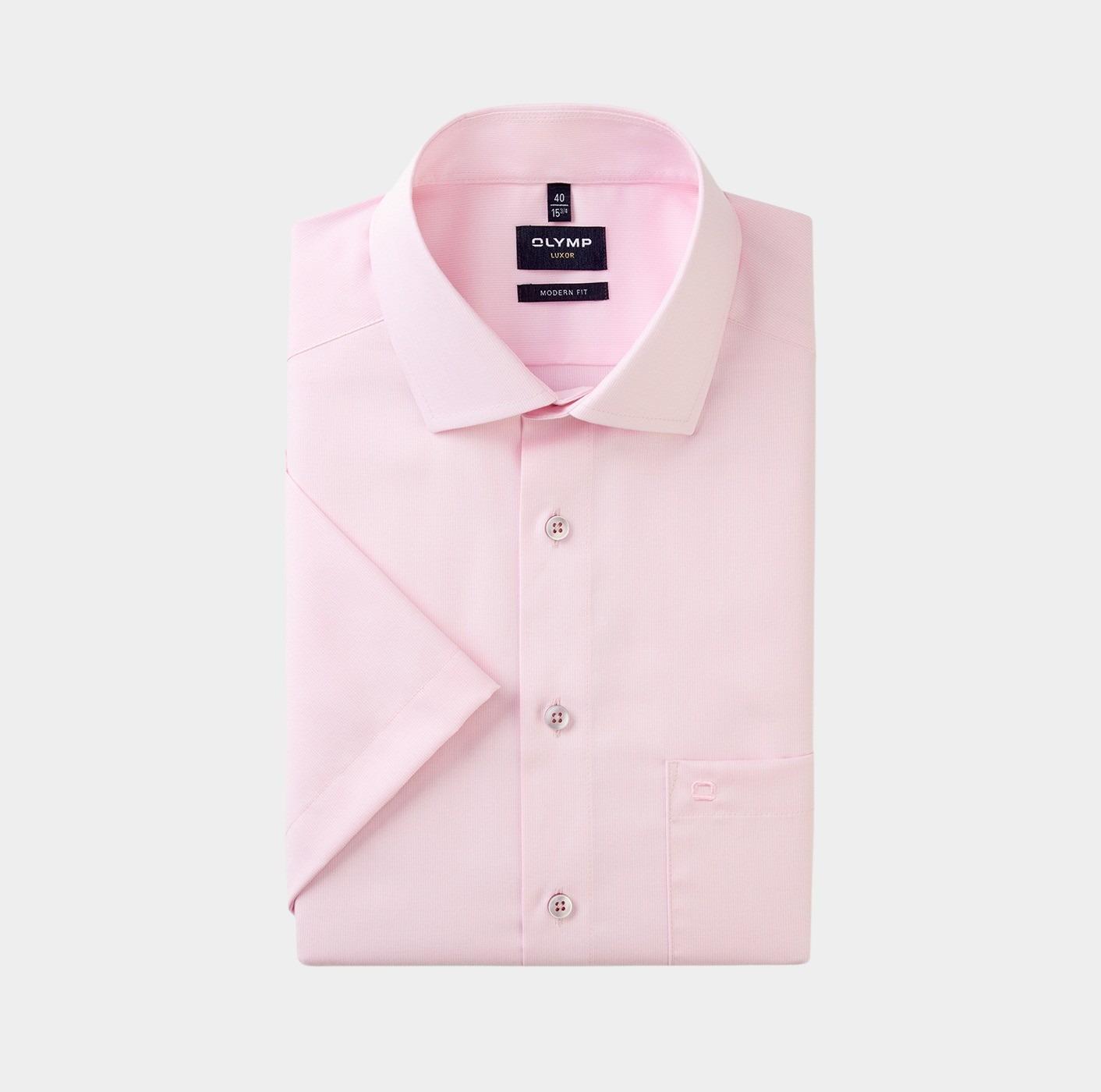Olymp Business hemd korte mouw Roze Luxor 124172/30