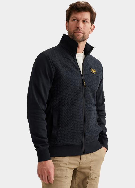 PME Legend Vest Blauw Zip jacket jacquard interlock PSW2602475/5281