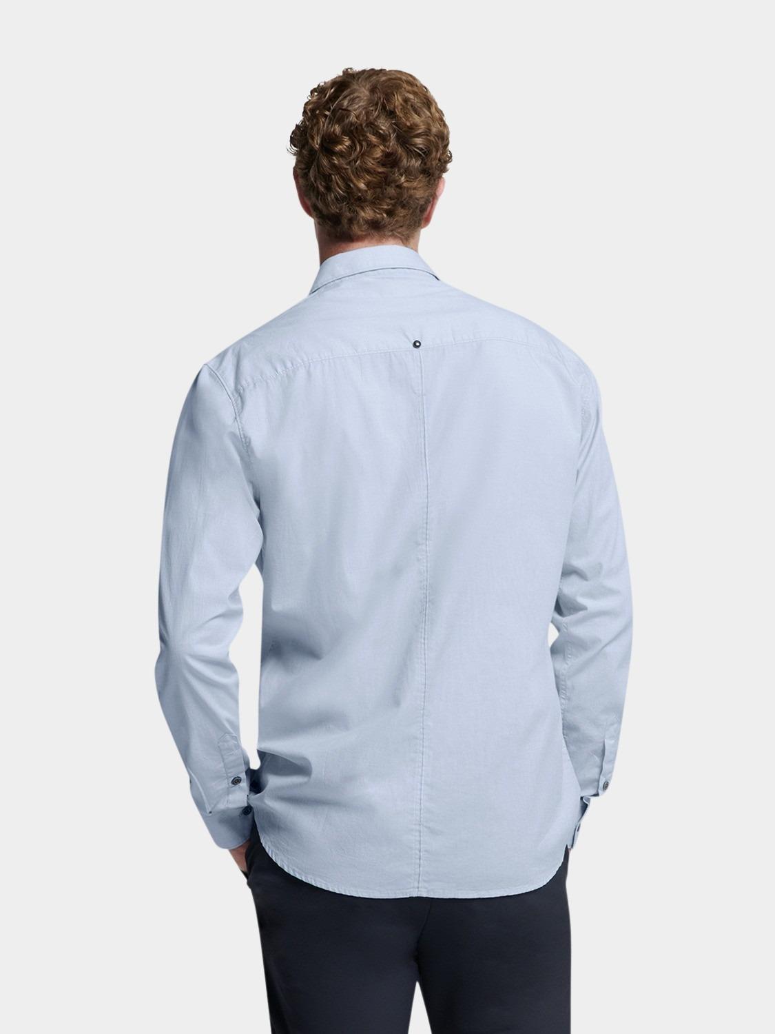 No Excess Casual hemd lange mouw Blauw Shirt 2 Coloured N4330/130