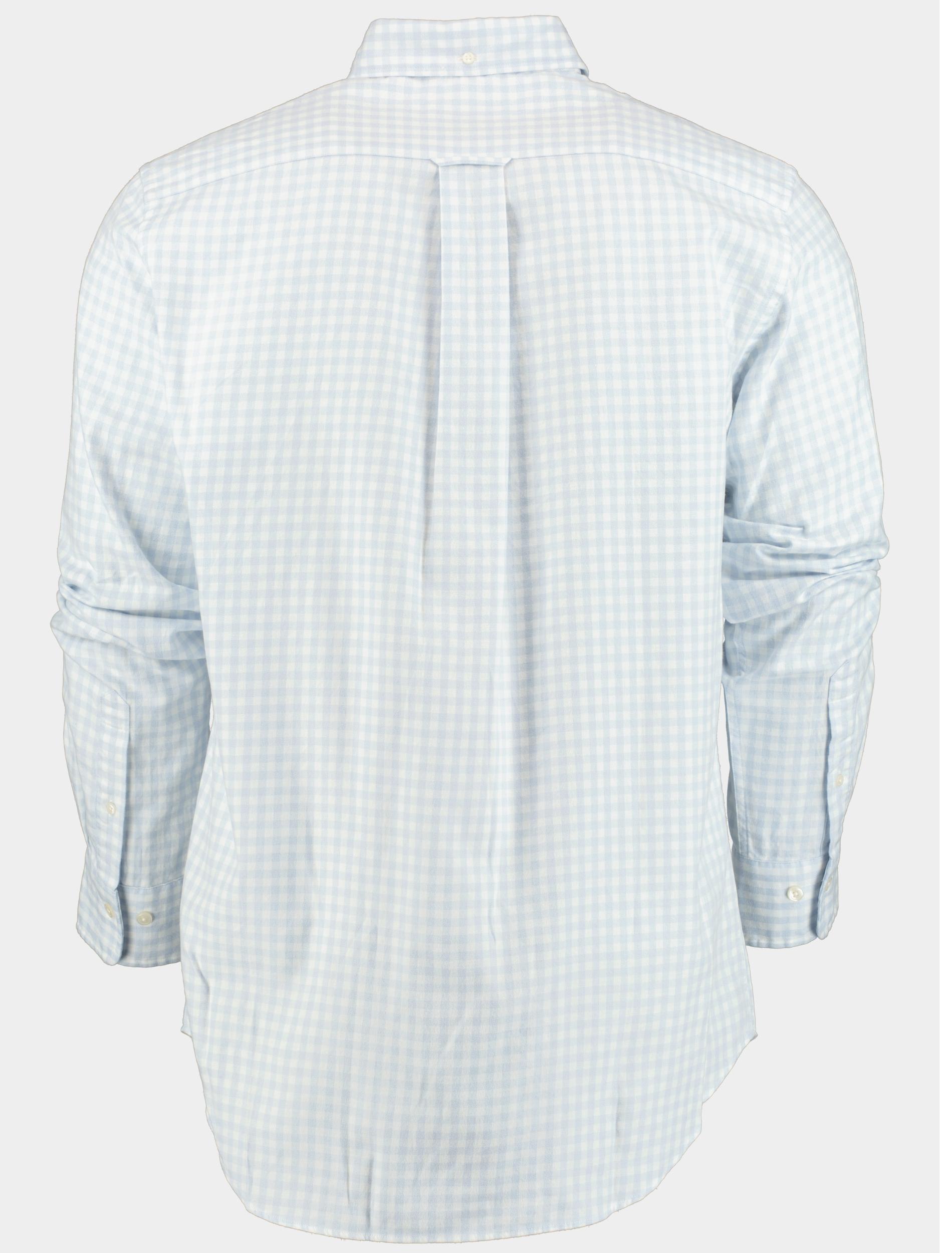 Gant Casual hemd lange mouw Blauw Reg Jaspe Gingham Shirt 3230219/420