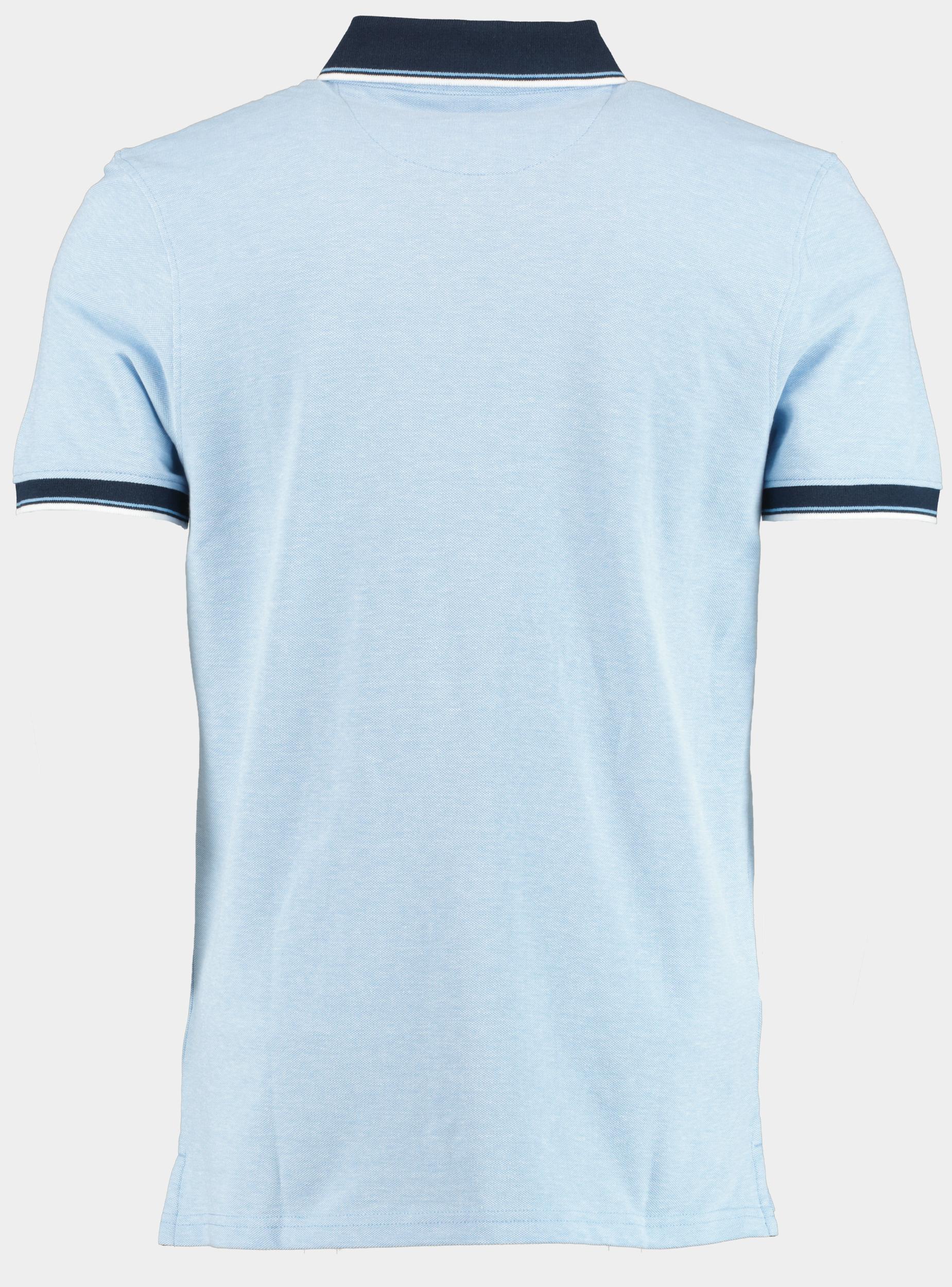 Commander flag Polo korte mouw Blauw 3-Knopf-Polo-Shirt, 1/2 Arm 214008259/643