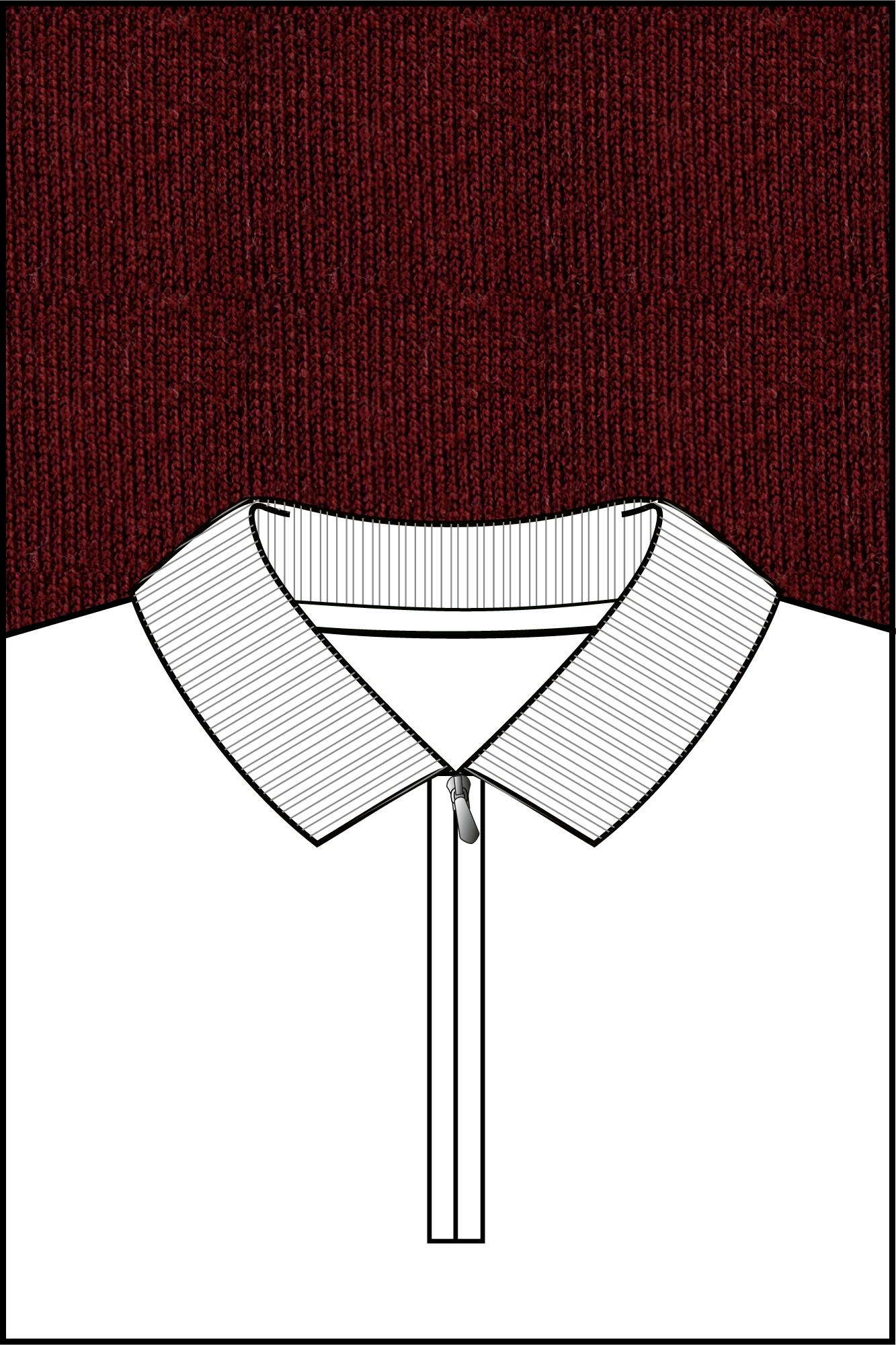 Baileys Half Zip Paars Pullover Polo Collar 1/2 Zip 520060/49