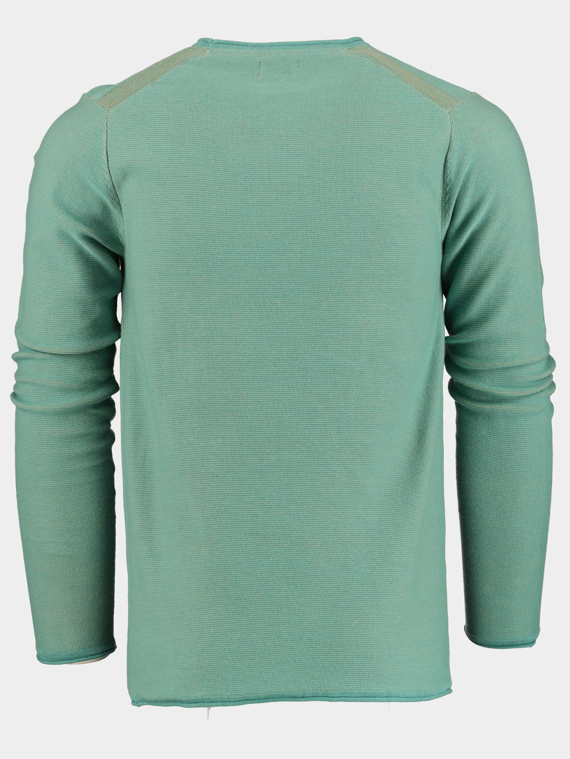 Dstrezzed Sweater Groen Crew Neck Plaited Cotton 405552/556