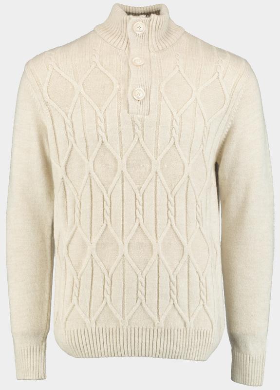 Innocente Half Zip Beige sluiting met rits en knopen INCT 1165/Beige