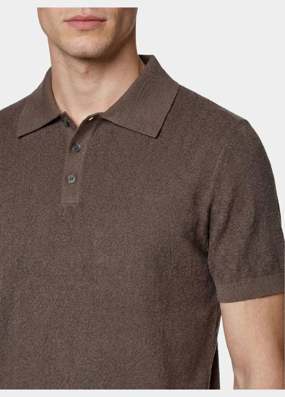 Scotland Blue Polo heren Bruin Keane Knitted Polo Ss SPE26106KE39SB/2002